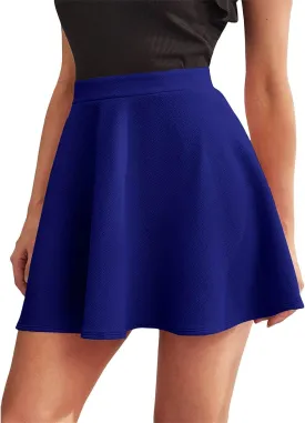 Casual Mini Skirts for Women Summer Elastic High Waisted Skort Lightweight Ruffle Hem Flared Skater Short Skirt 2025