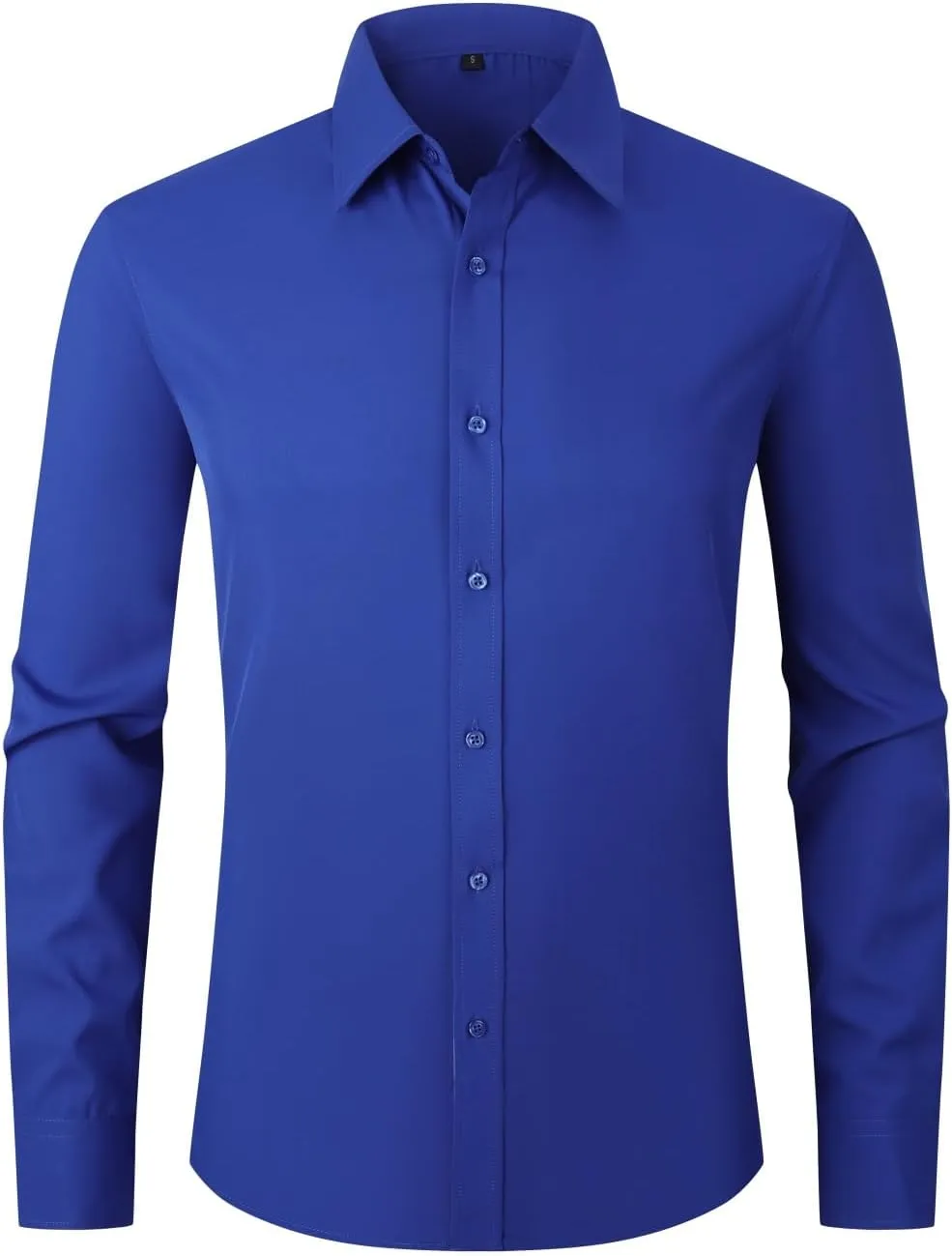 Dress Shirts for Men's Long Sleeve Button Down Shirt Slim Fit Business Formal Stretch Shirt