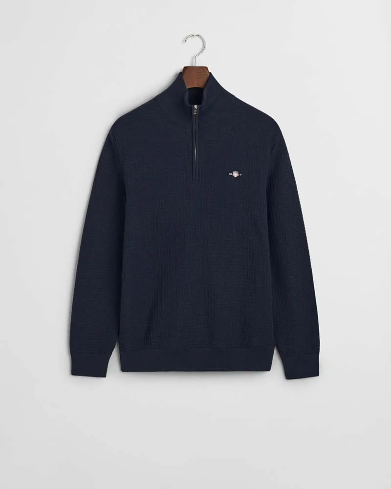 Gant Clothing Textured Cotton Half-Zip