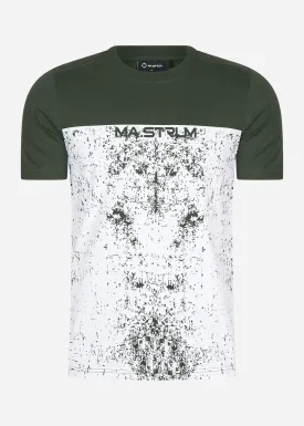 Half body print tee - oil slick