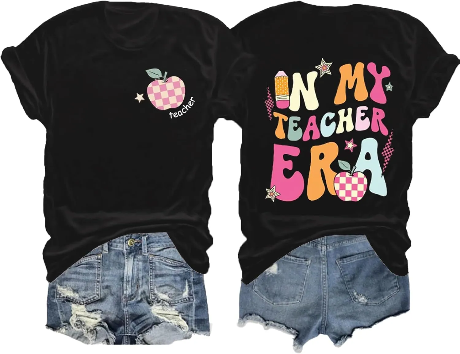 in My Teacher Era Shirt Women Teacher Shirts Teaching Tees Tops Teacher Appreciation Tee Shirt