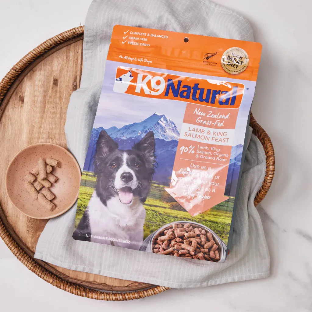 K9 Natural Freeze-Dried New Zealand Grass-Fed Lamb & King Salmon Feast Dog Food
