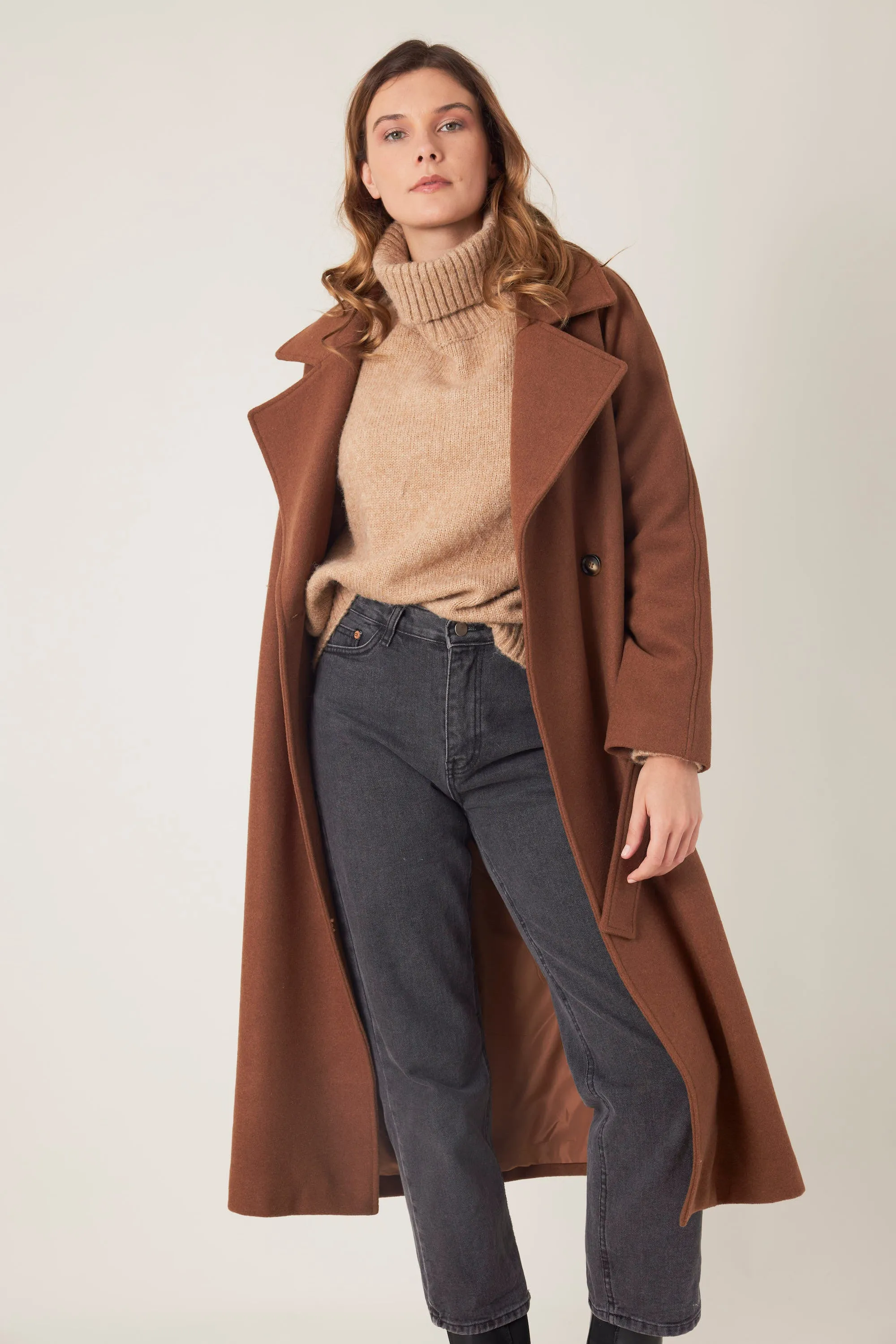 LAURE - Manteau long en laine