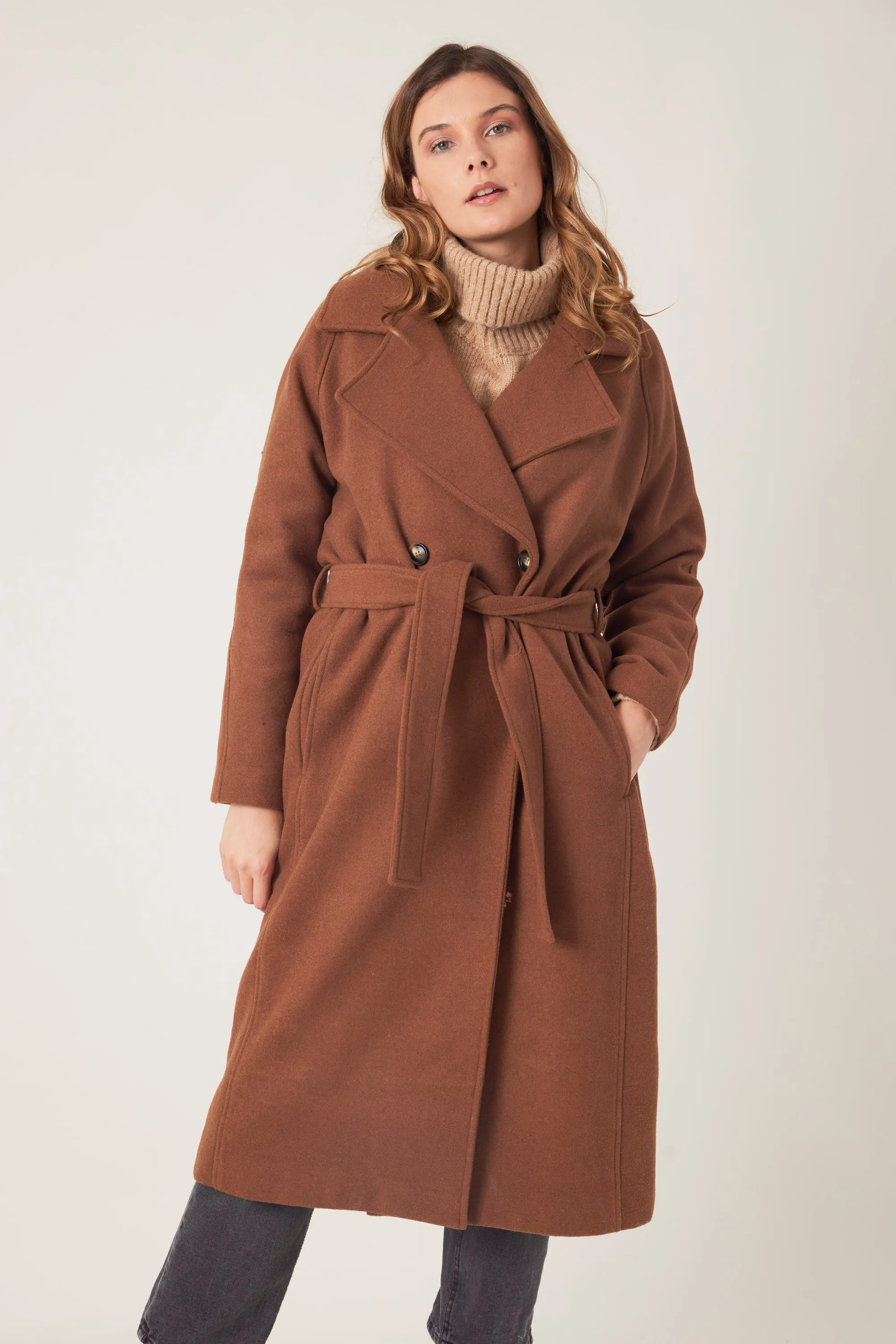 LAURE - Manteau long en laine