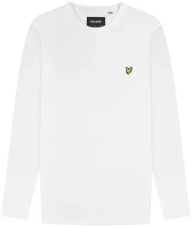 Lyle and Scott Mens Long Sleeve Plain T Shirt White