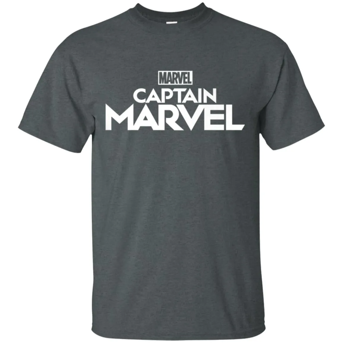 Marvel Captain Marvel Movie Logo White Men Cotton T-Shirt