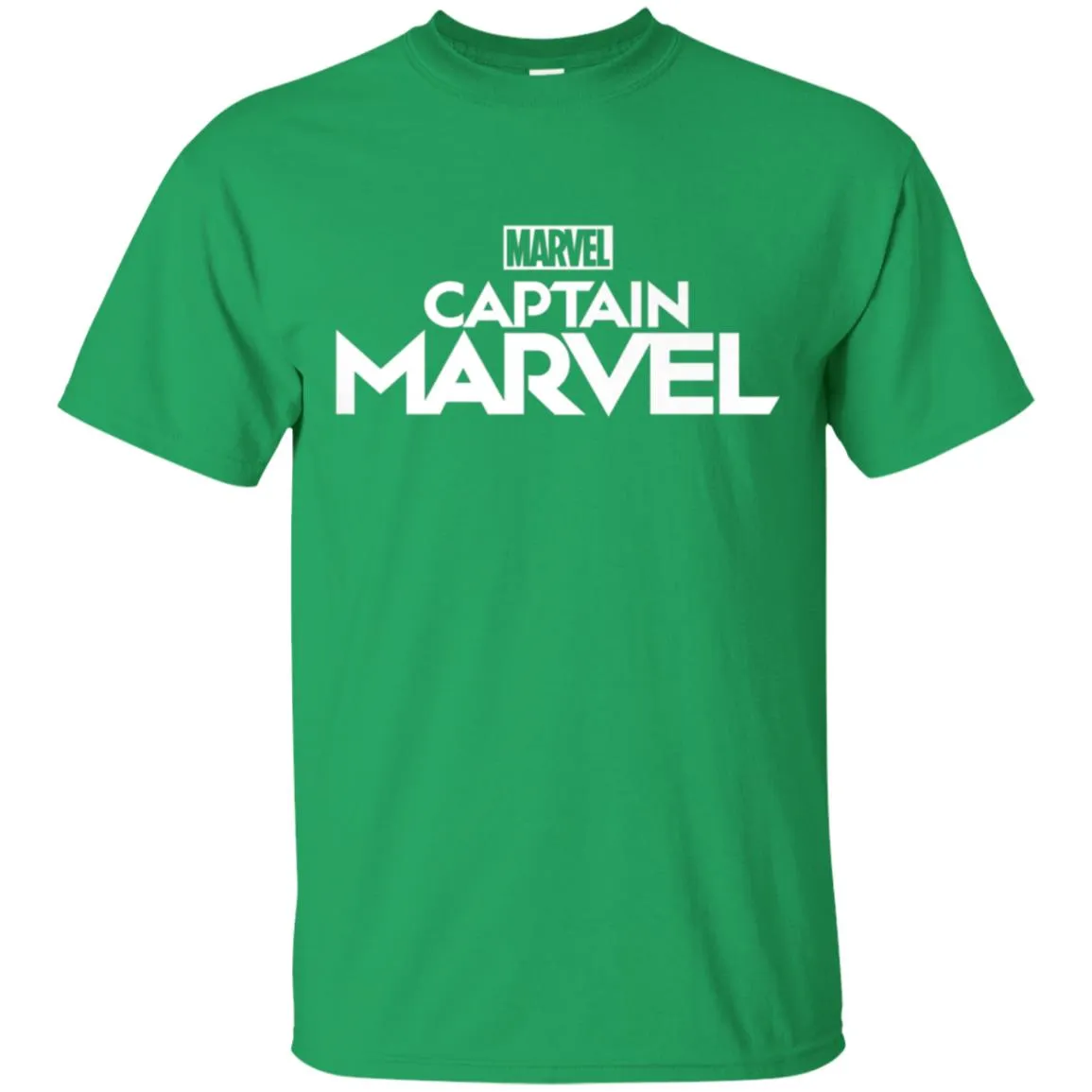 Marvel Captain Marvel Movie Logo White Men Cotton T-Shirt