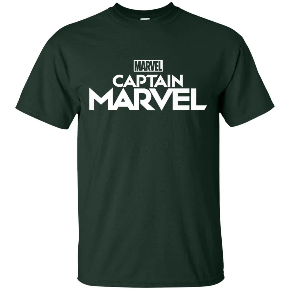 Marvel Captain Marvel Movie Logo White Men Cotton T-Shirt
