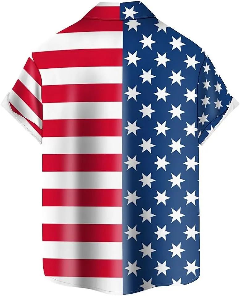 Mens Button Down Short Sleeve Shirt Shirt Collar Abstract Printed Shirts Casual Beach Tops