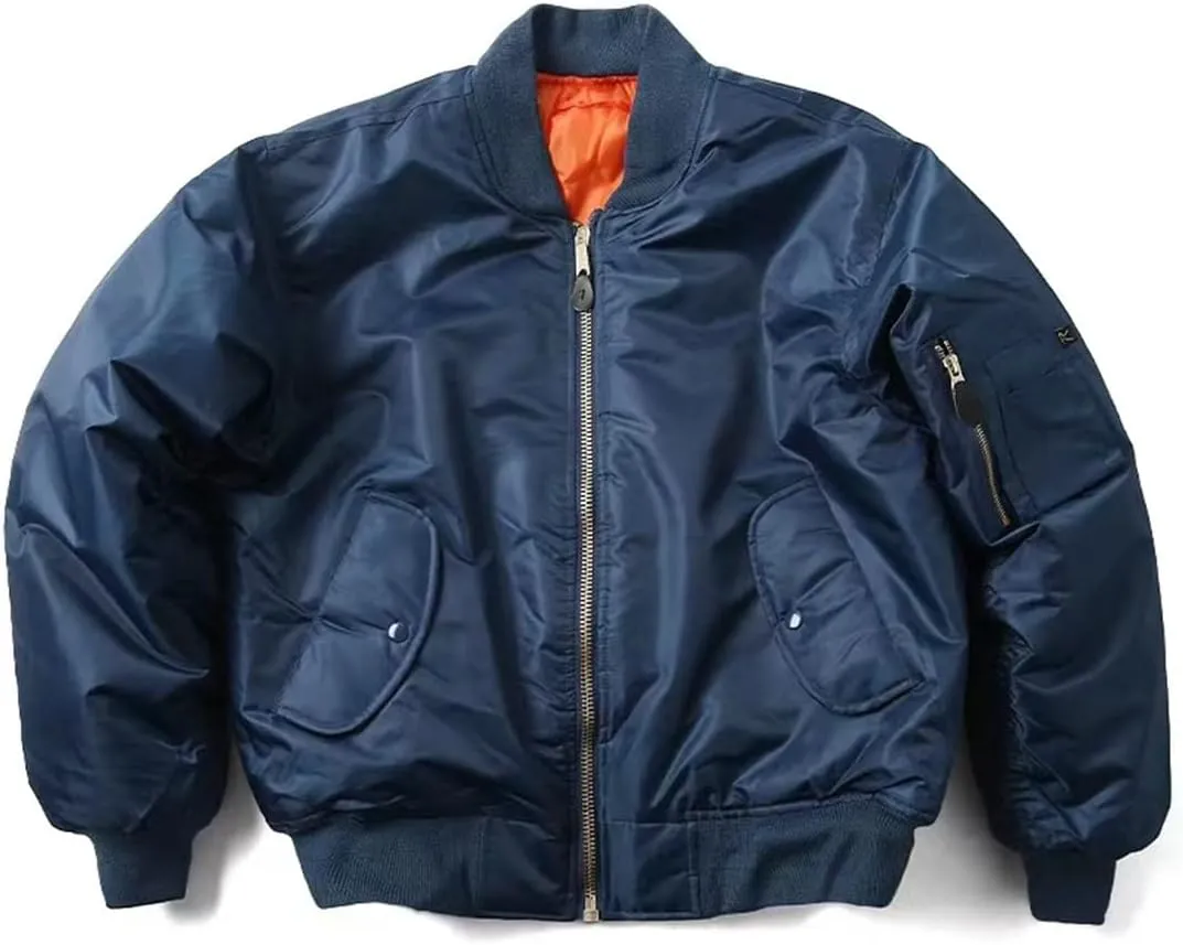 Men's Jacket Winter Outdoor Thickened Nylon Bomber Jacket Coat Warm Jacket
