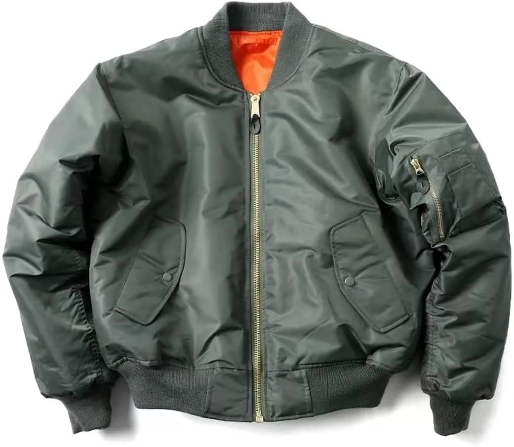 Men's Jacket Winter Outdoor Thickened Nylon Bomber Jacket Coat Warm Jacket