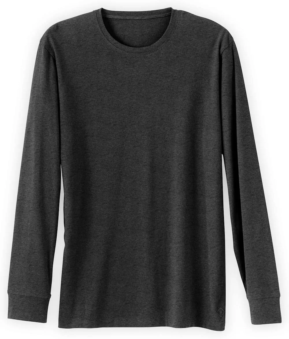 Men's Organic All-Cotton Long Sleeve Crew Neck T-Shirt