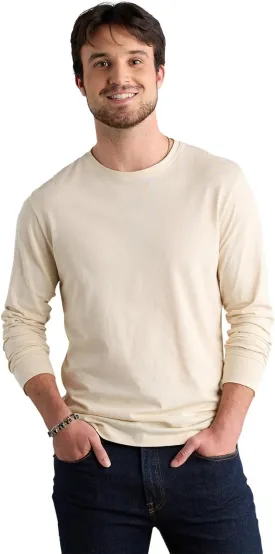 Men's Organic All-Cotton Long Sleeve Crew Neck T-Shirt