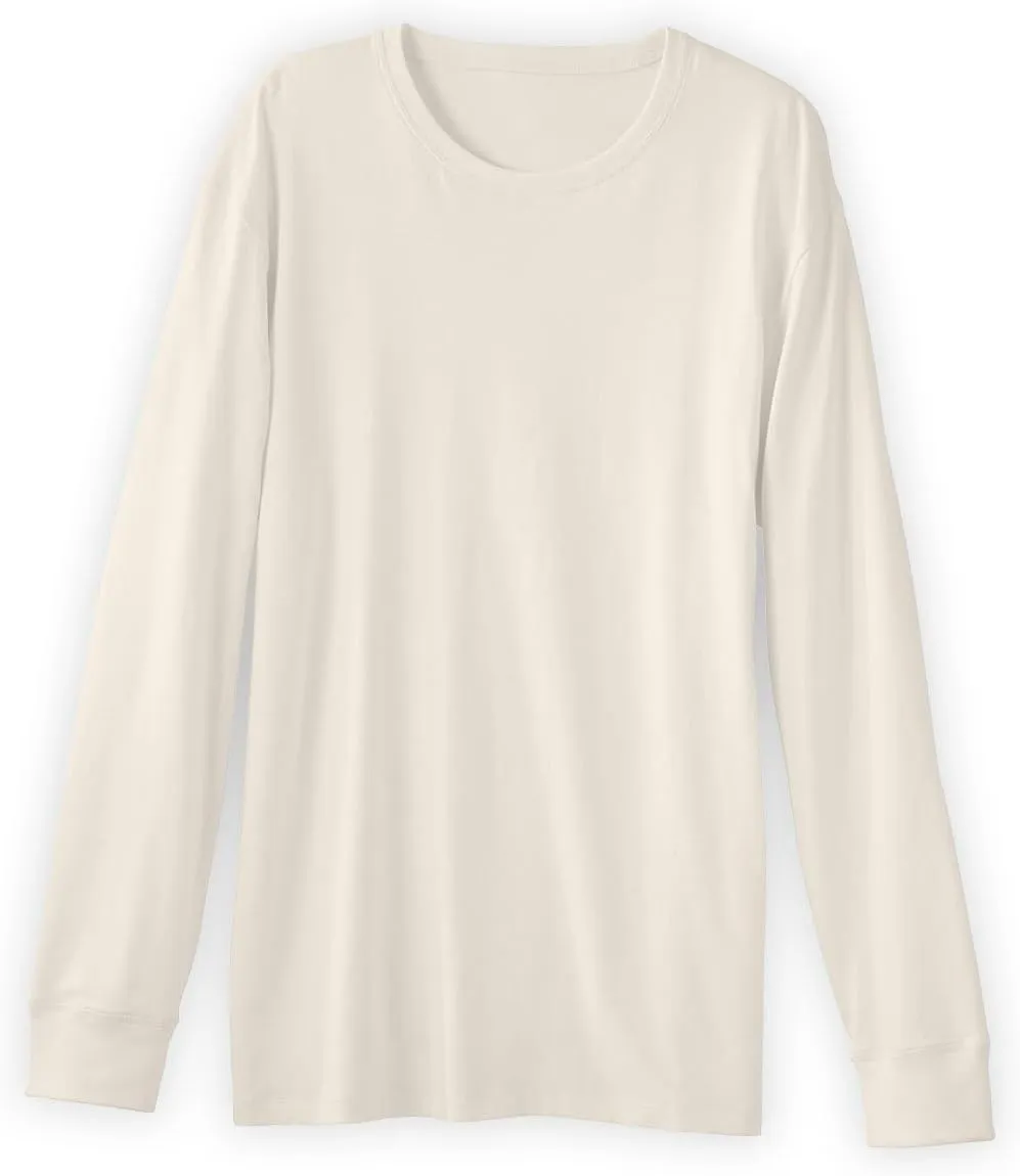 Men's Organic All-Cotton Long Sleeve Crew Neck T-Shirt