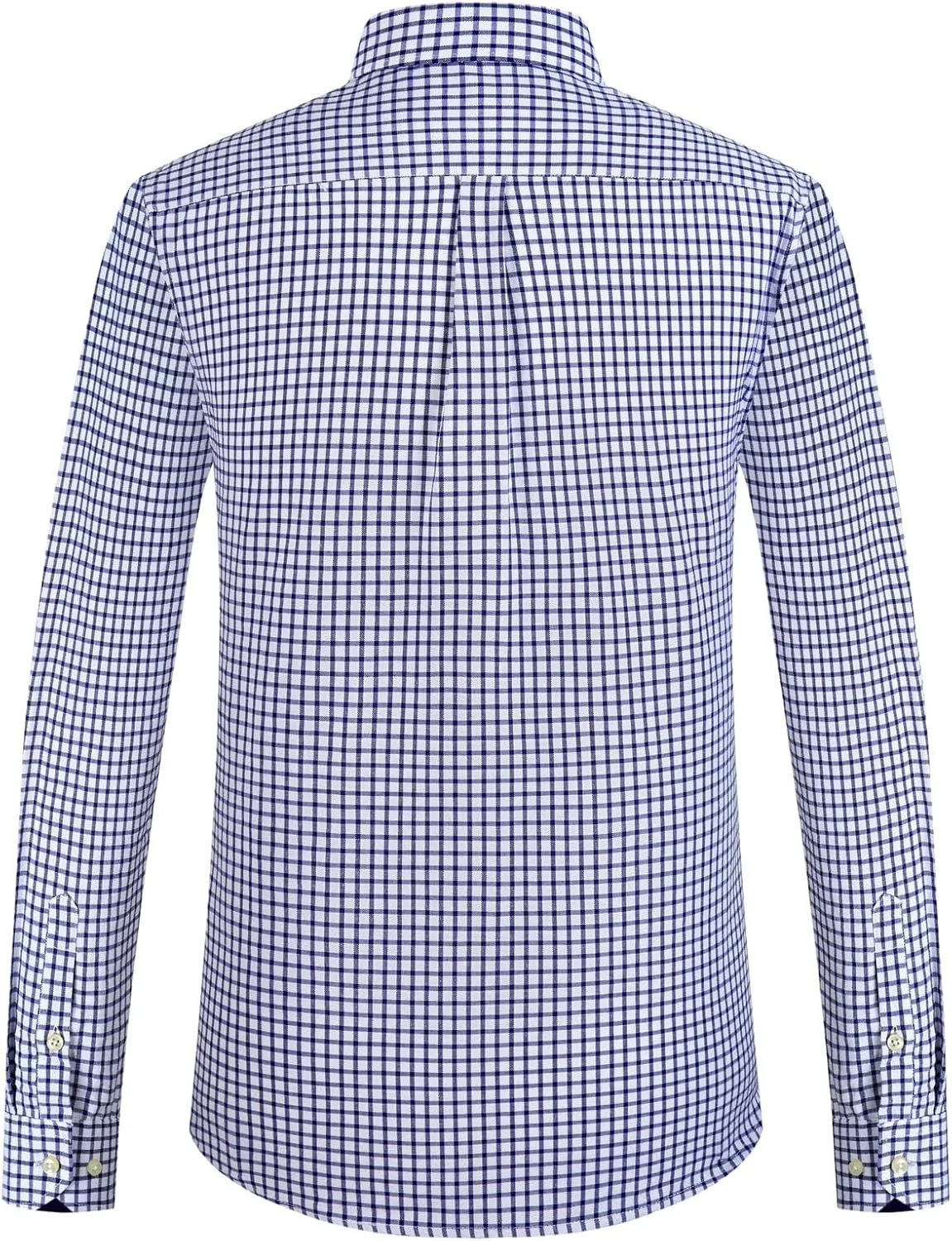 Men's Stylish Cotton Blend Casual Oxford Shirt, Breathable Long Sleeve Button Down Collar Work Shirt