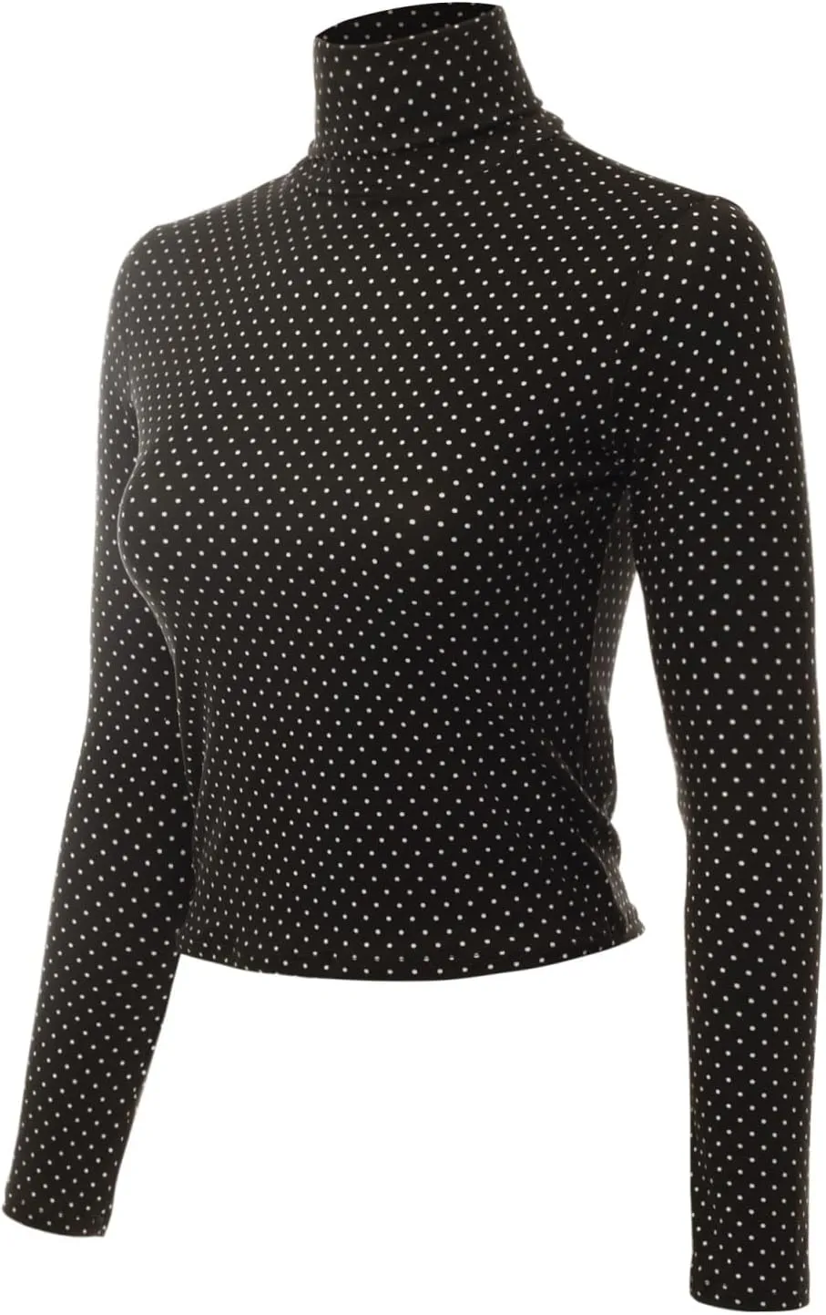 MixMatchy Women's Ribbed Turtle Neck Crop Top