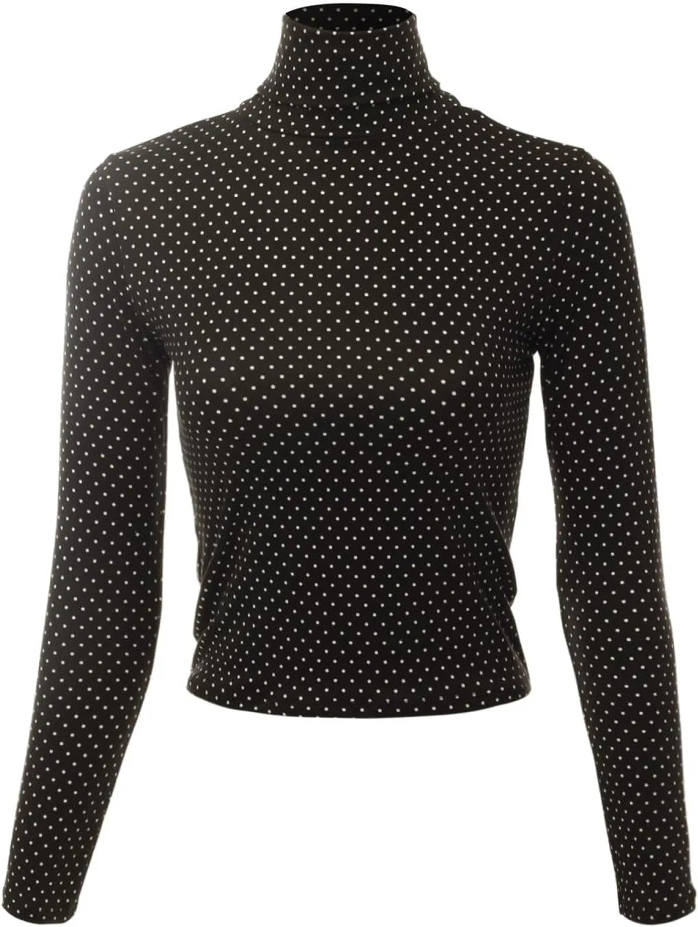 MixMatchy Women's Ribbed Turtle Neck Crop Top