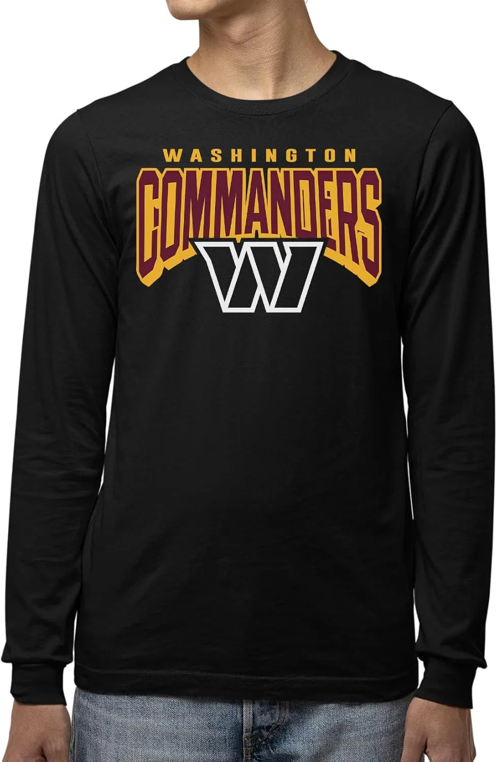 NFL Junk Food Bold Logo Long Sleeve T-Shirt