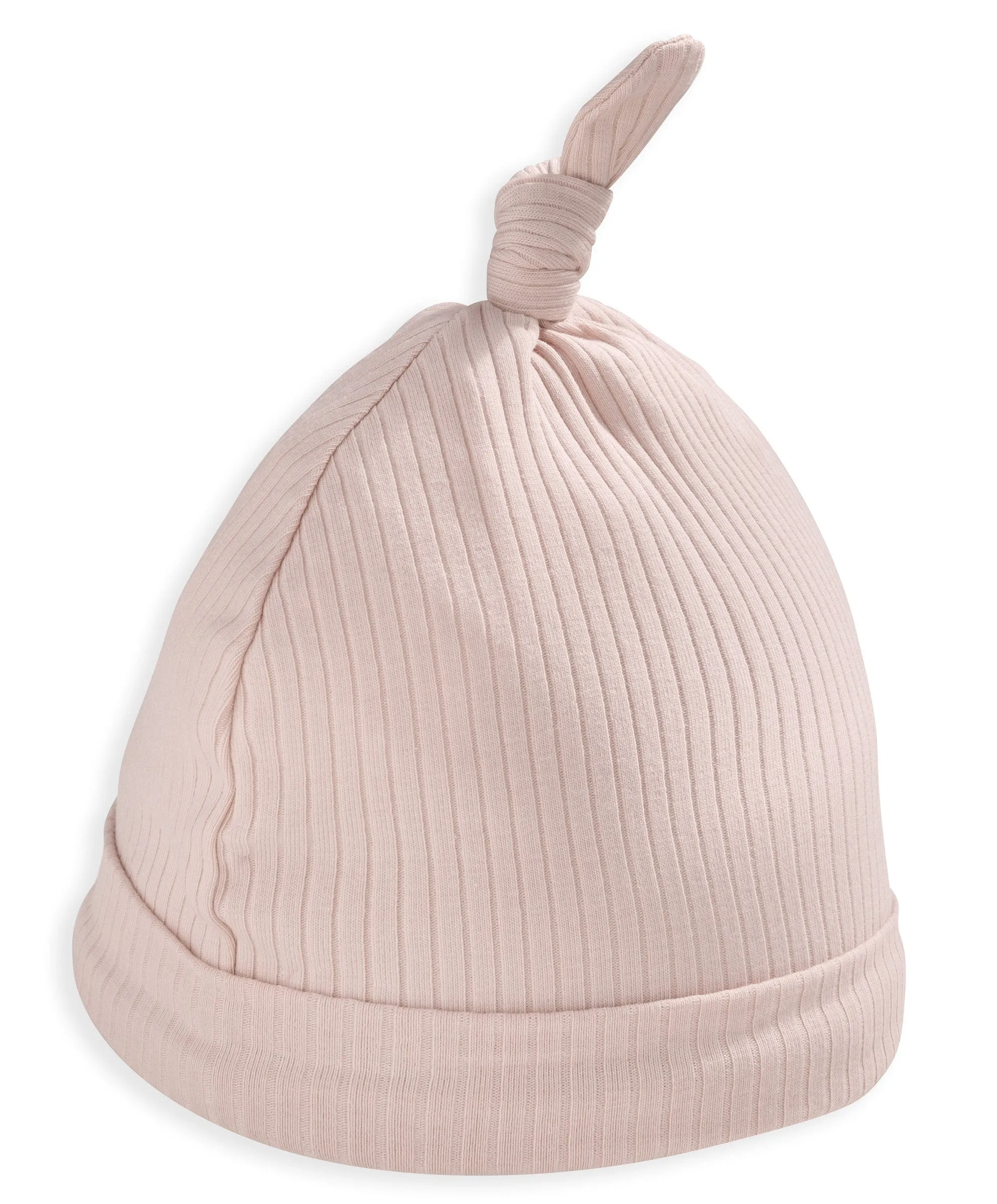 Organic Cotton Ribbed Hat - Pink