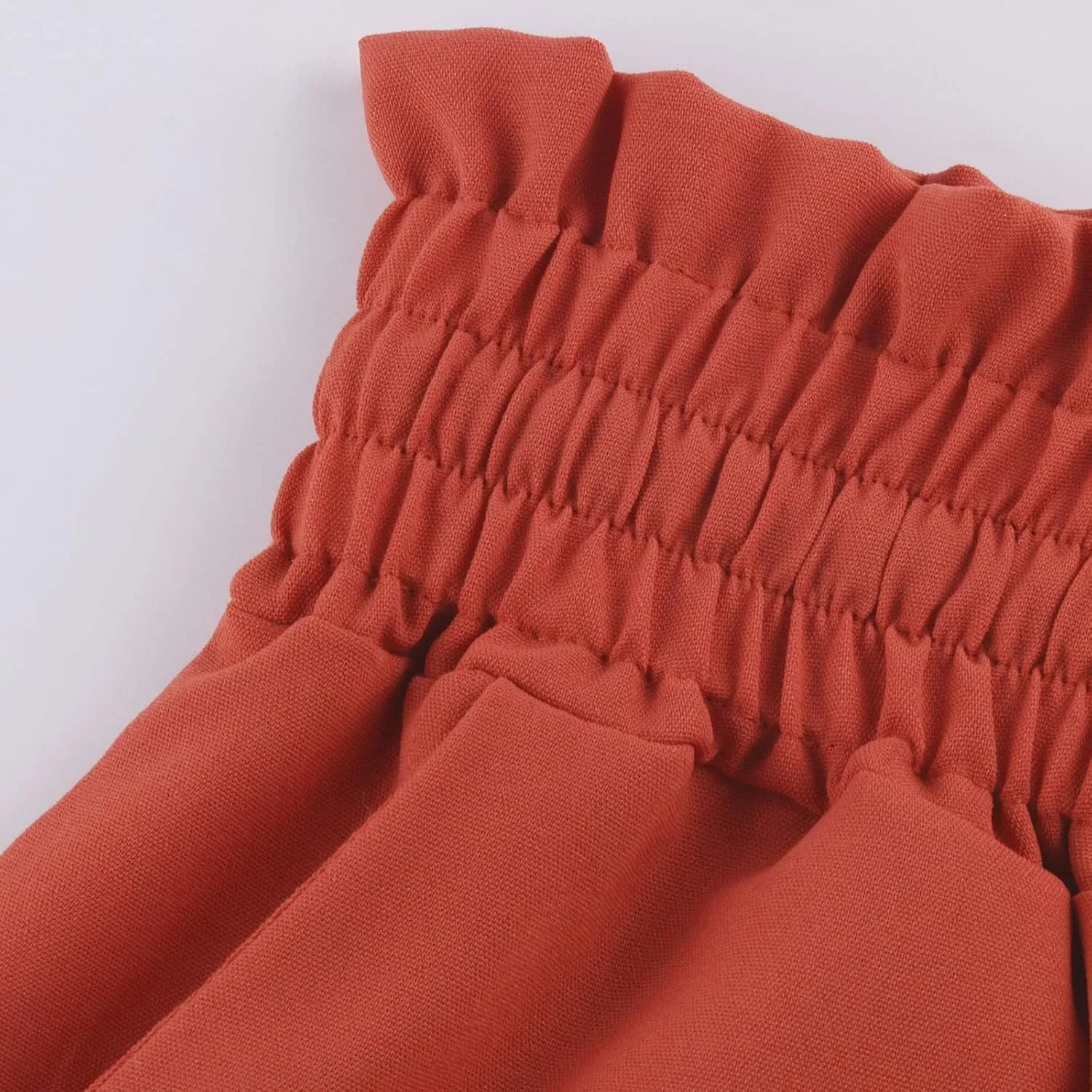 Palazzo Pants for Women Baggy Chiffon Skirt Pants Flowy Culottes Pants High Waisted Paper Bag Beach Pants with Pockets