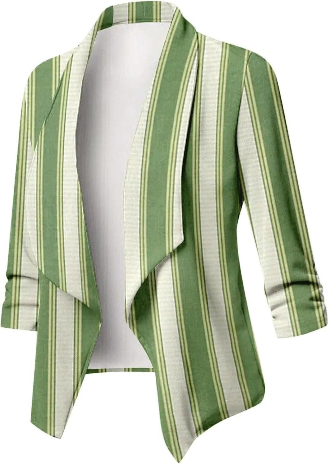 PeQAQ Casual Blazer Jacket Women Trendy Long Sleeve Open Front Work Office Blazers 2023 Lapel Button Business Jacket Coats