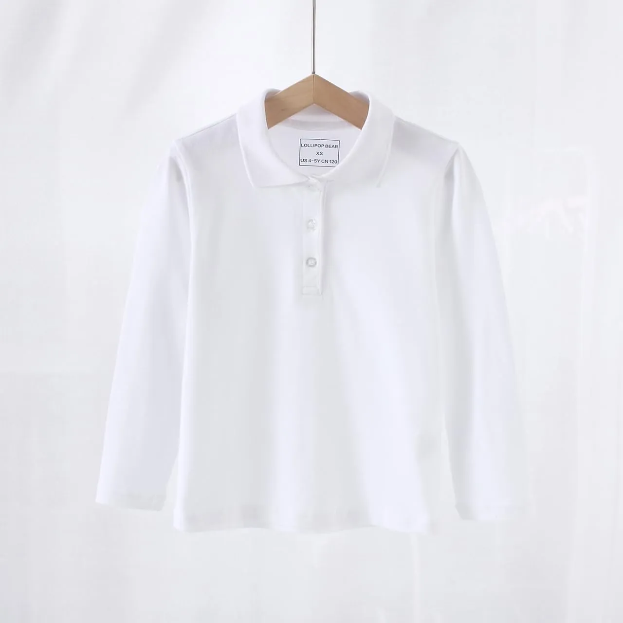 Polo Shirt Long Sleeve Shirt for School Girls Boys Polo Shirts