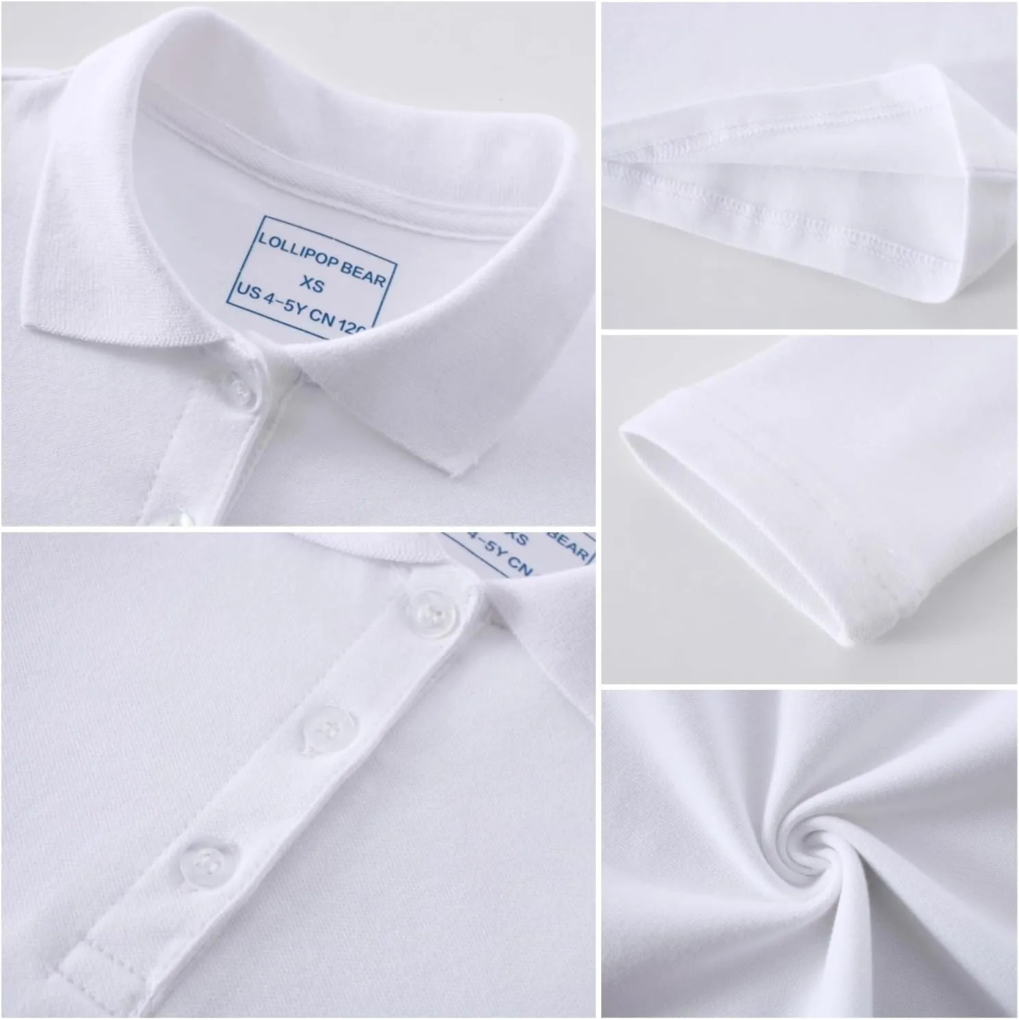 Polo Shirt Long Sleeve Shirt for School Girls Boys Polo Shirts