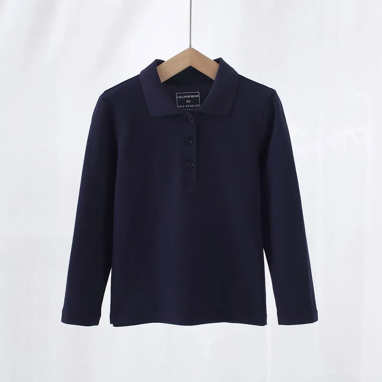 Polo Shirt Long Sleeve Shirt for School Girls Boys Polo Shirts