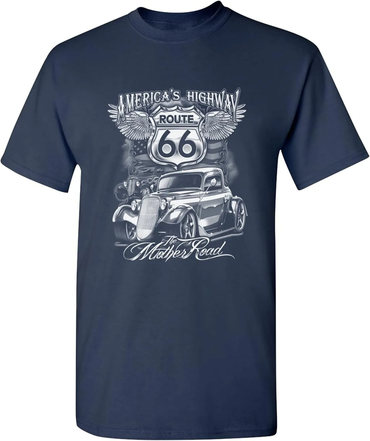 Route 66 America's Highway T-Shirt Biker Classic Historic Men's Novelty Shirt