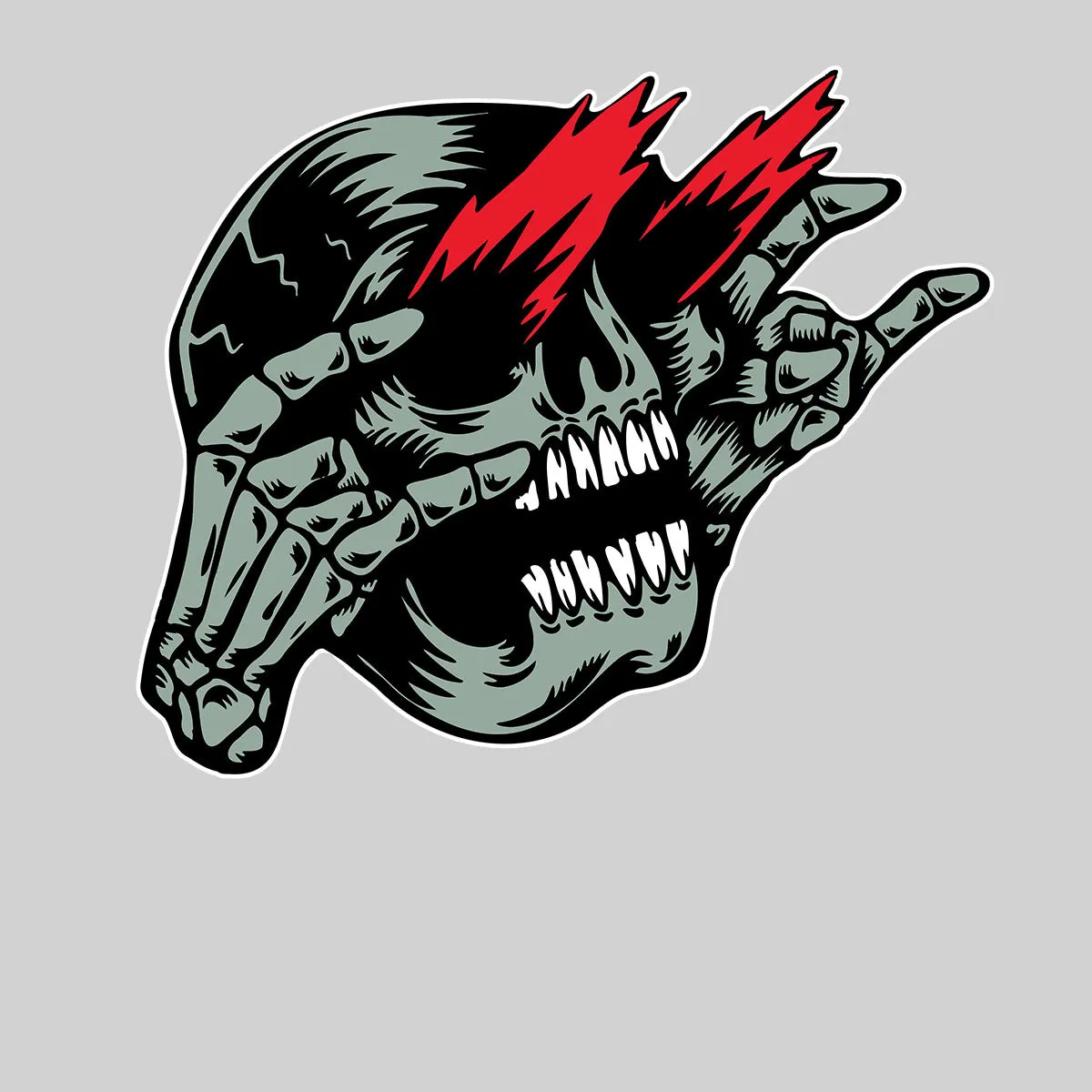 Skull Rockstar T-Shirt Gothic Dark Funny Novelty Metal Kid's Tee
