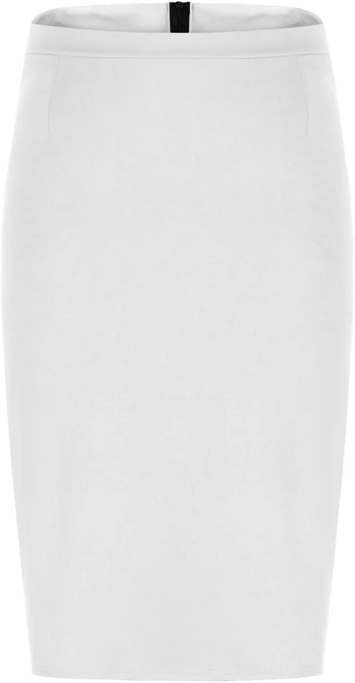 Women's Pencil Skirt Solid Color High Waist Office Bodycon Knee Length Midi Skirts Casual Trendy Business Work Skirt