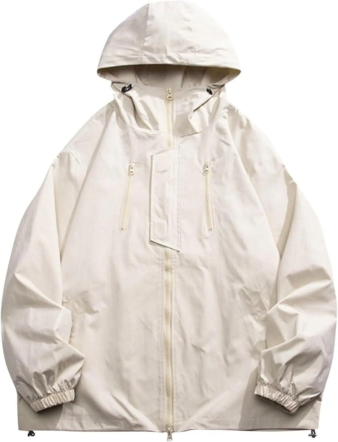Ymosrh Men's Jacket Waterproof Rain Lightweight Hooded Shell for Travel Hiking Golf Raincoats with Hood, M-5XL