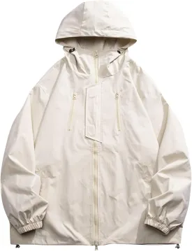 Ymosrh Men's Jacket Waterproof Rain Lightweight Hooded Shell for Travel Hiking Golf Raincoats with Hood, M-5XL